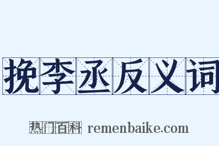挽李丞反义词是什么意思的图片